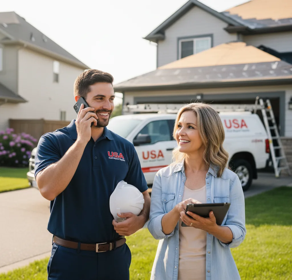 USA Roof Repair Experts customer support in Gillett